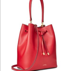 Ralph Lauren RED Debby Drawstring bag.
